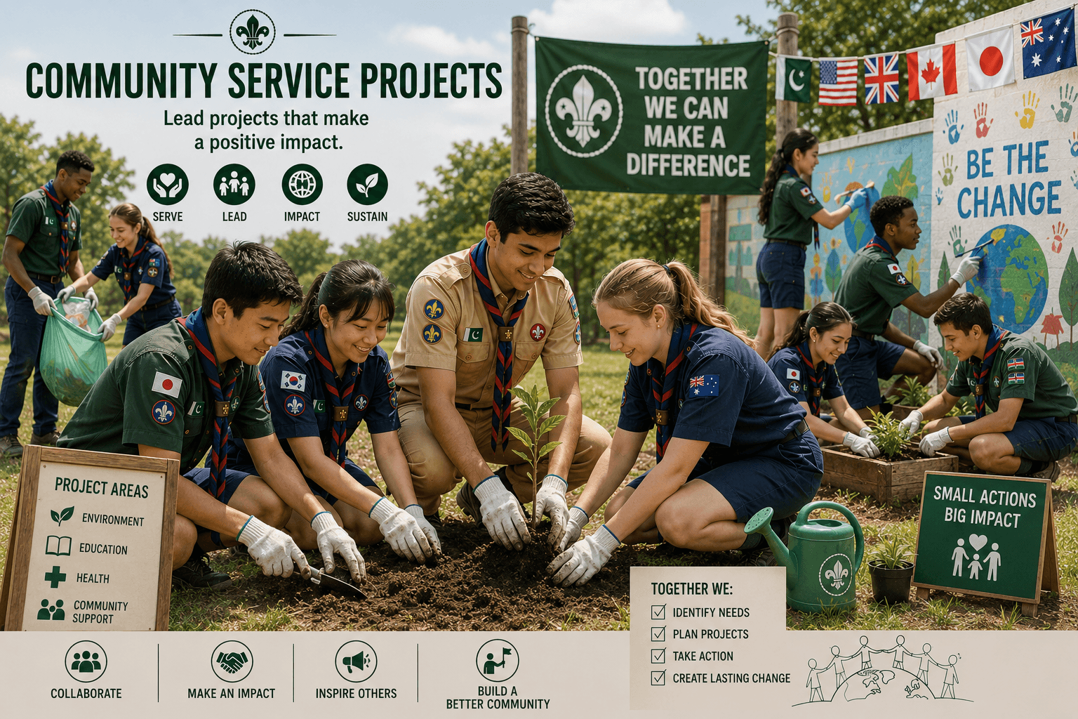 Community service projects leadership activity