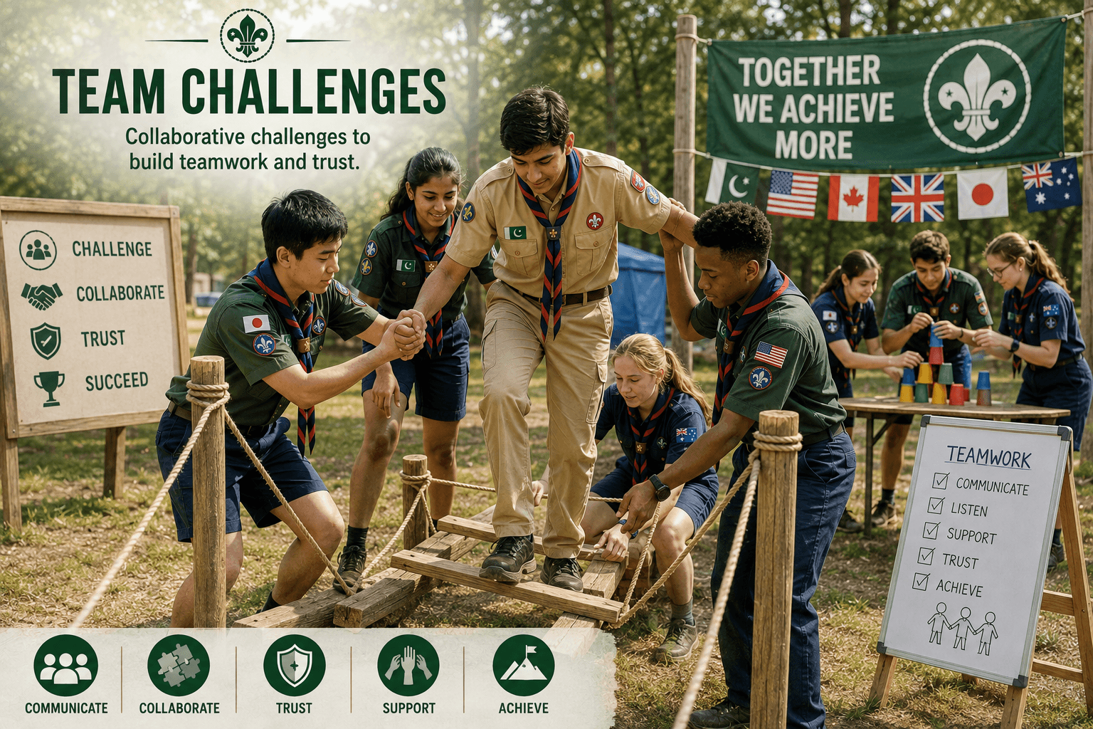 Team challenges leadership activity