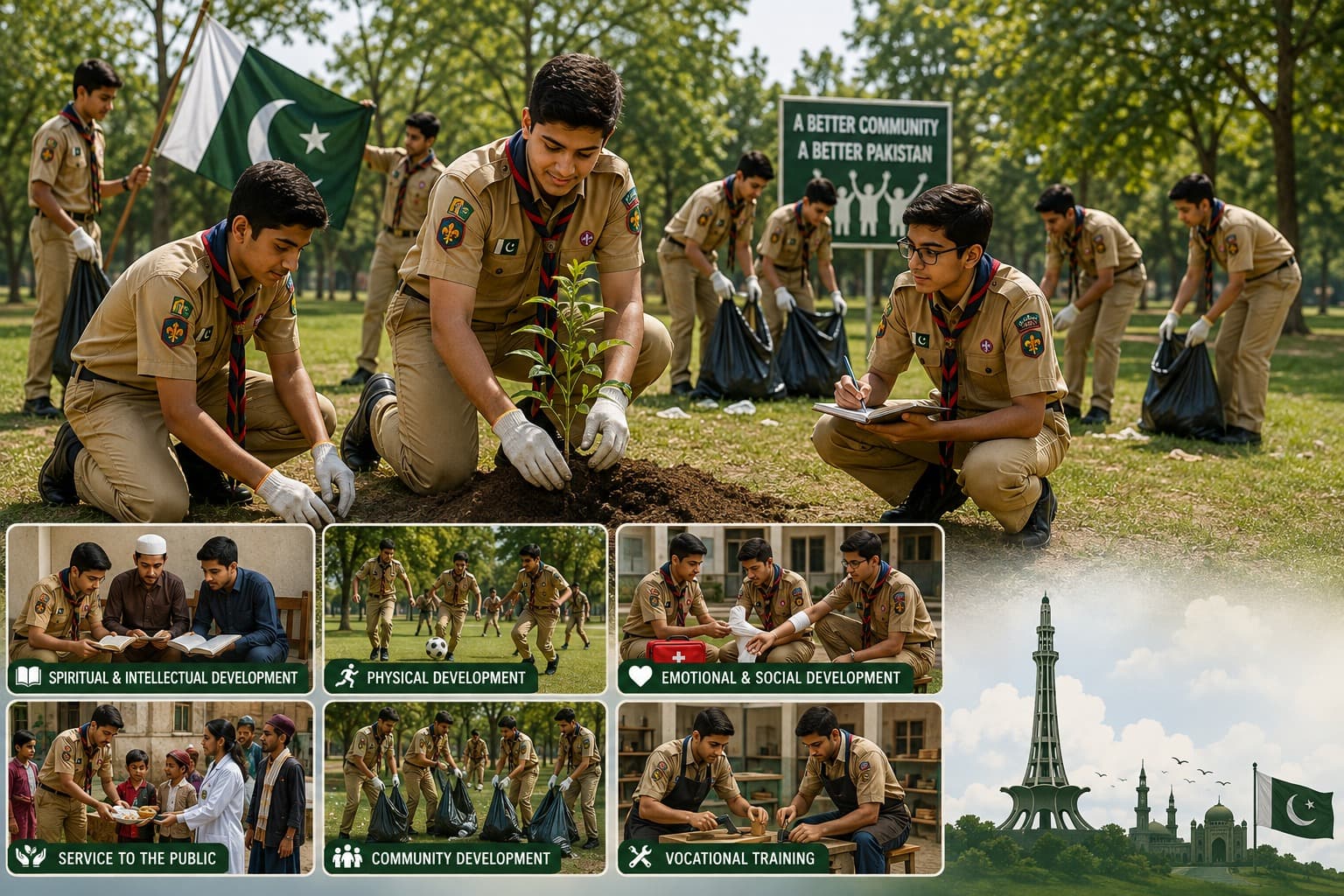 Scouts in the Pakistan Boy Scouts Association Youth Program