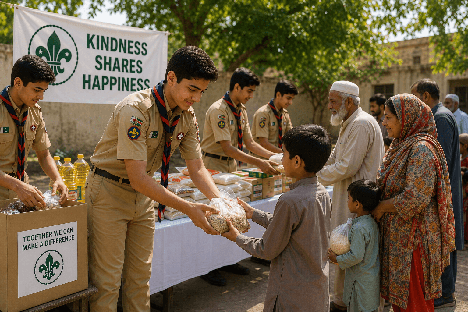 Charity and food distribution community service programme