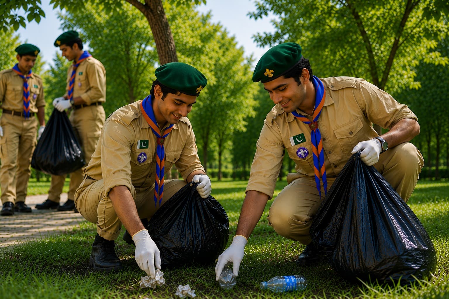 Scouts serving the community